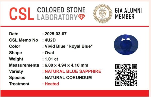 Ceylon Royal Blue Sapphire - Image 7